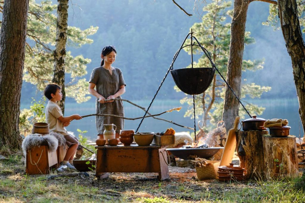 Viking Camp at Storholmen in Tunevannet, Sarpsborg, Norway